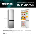 Frigorífico Combi Hisense RB440N4ACC 202x60x58 NF INOX