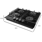 Placa de gas Cecotec Bolero Squad G 4200F Glass Black