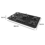 Placa de gas Cecotec Bolero Squad G 5800S Eternal Nano Glass