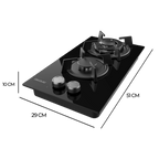 Placa de gas Cecotec Bolero Squad G 2200S Glass Black