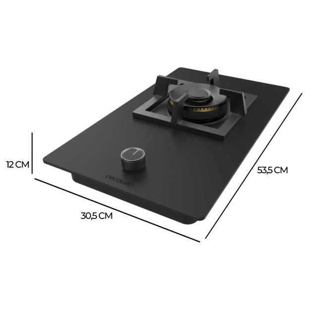 Placa de gas Cecotec Bolero Squad G 1800S Eternal Nano Glass