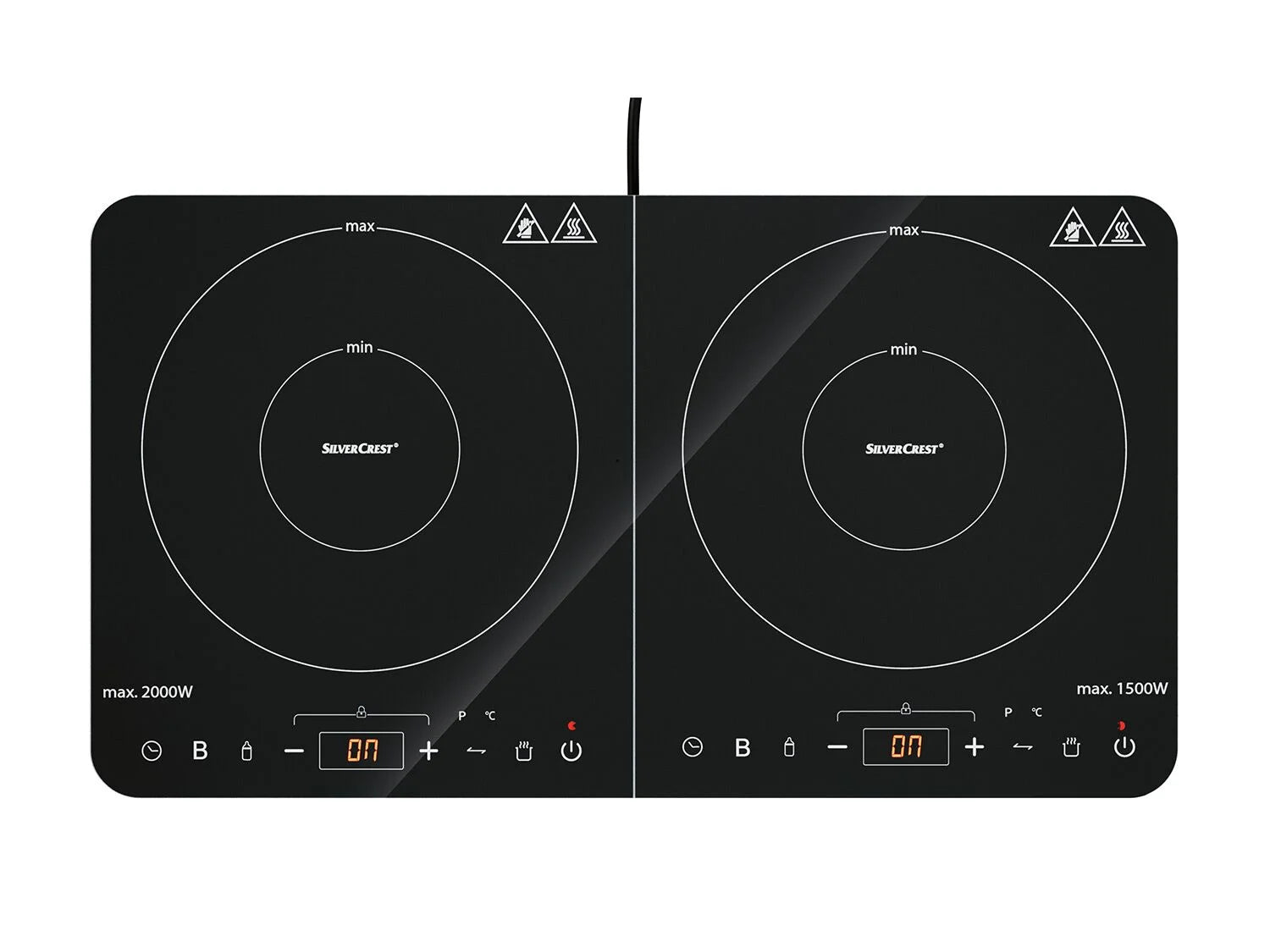 Placa de inducción doble Silvercrest 2300 W