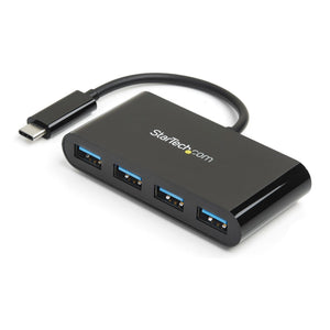 Hub Concentrador USB 3.0 (5Gbps) de 4 Puertos - Ladrón USB-C a 4x USB A - Alimentado por el Bus
