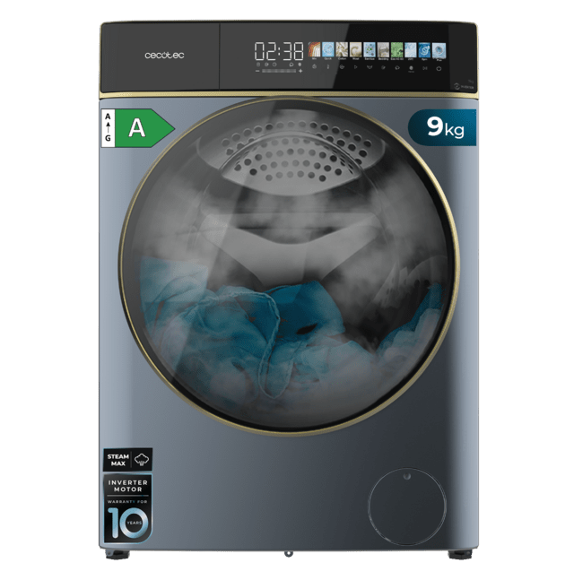 Lavadora Cecotec Bolero DressCode 9900 Inverter FullColor Ice Blue A