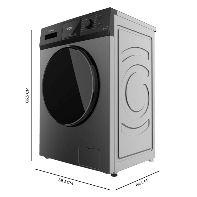 Lavadora Cecotec Bolero DressCode 12410 Inverter Steel