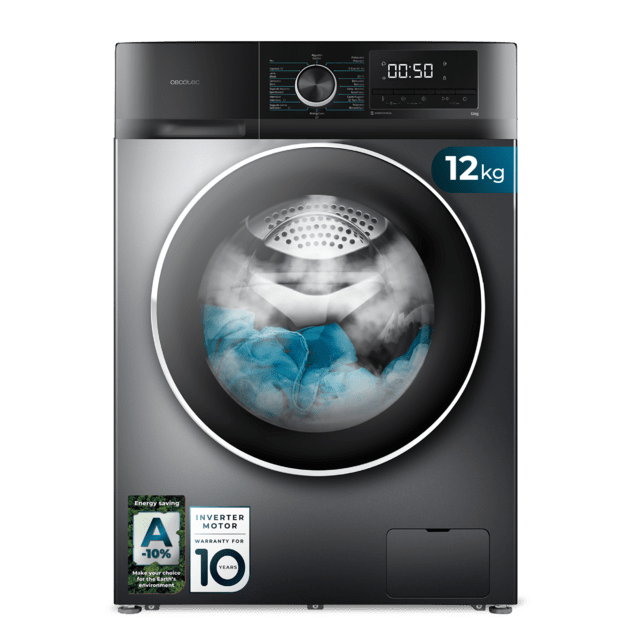 Lavadora Cecotec Bolero DressCode 12500 Inverter Steel