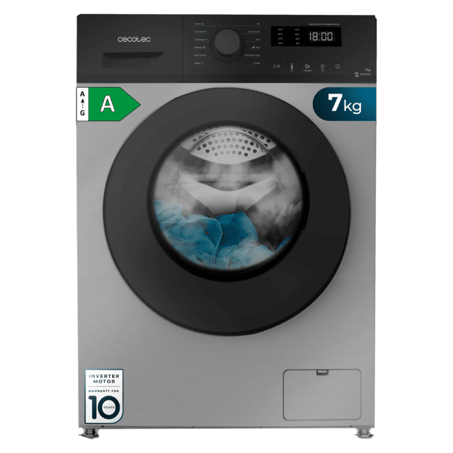 Lavadora Cecotec Bolero DressCode 7150 Inverter Steel A