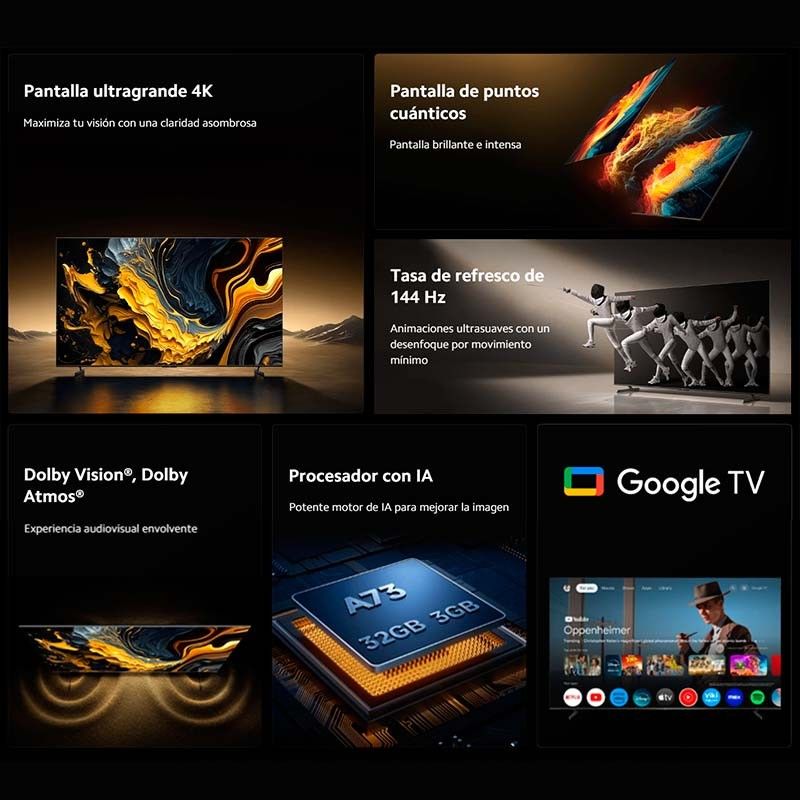 TV Xiaomi TV Max 2025 85" QLED UltraHD 4K Google TV