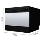 Lavavajillas compacto Cecotec Bolero Aguazero 2300 Inox