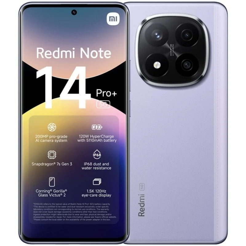 Móvil Xiaomi Redmi Note 14 Pro Plus 5G 8/256GB Violeta Lavanda Libre
