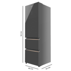 Frigorífico Cecotec Bolero CoolMarket Combi FD 400 Grey Glass E