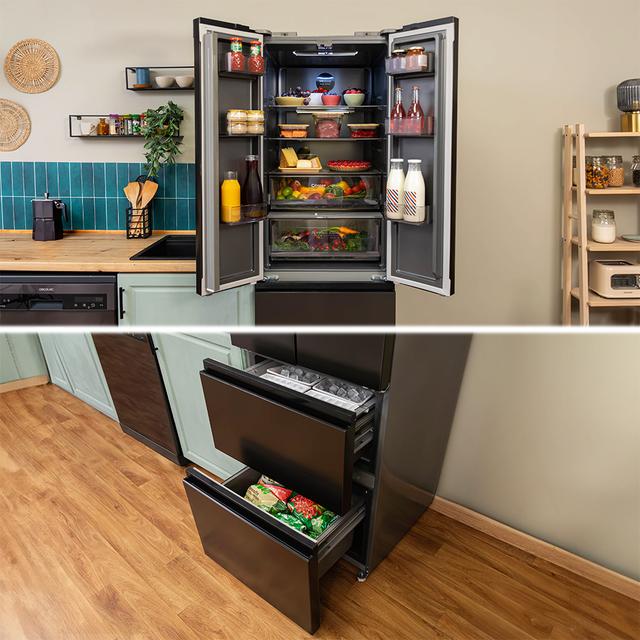 Frigorífico Cecotec Bolero CoolMarket Combi F2D 400 Dark E