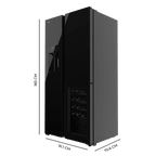 Frigorífico 3 puertas Cecotec Bolero CoolMarket TDW 529 WID Black Glass E
