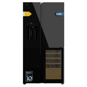 Frigorífico 3 puertas Cecotec Bolero CoolMarket TDW 529 WID Black Glass E
