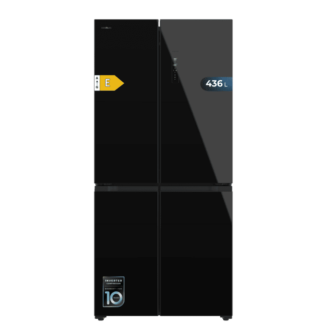 Frigorífico 4 puertas Cecotec Bolero CoolMarket 4D 436 Black Glass E