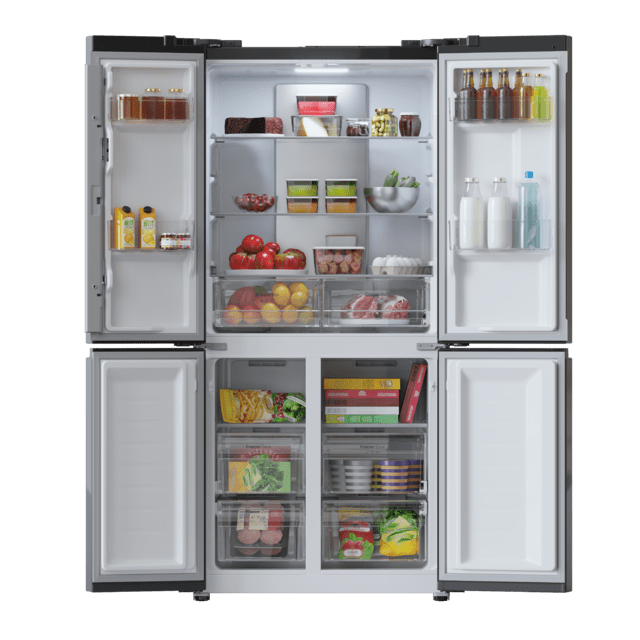 Frigorífico 4 puertas Cecotec Bolero CoolMarket 4D 436 Black Glass E