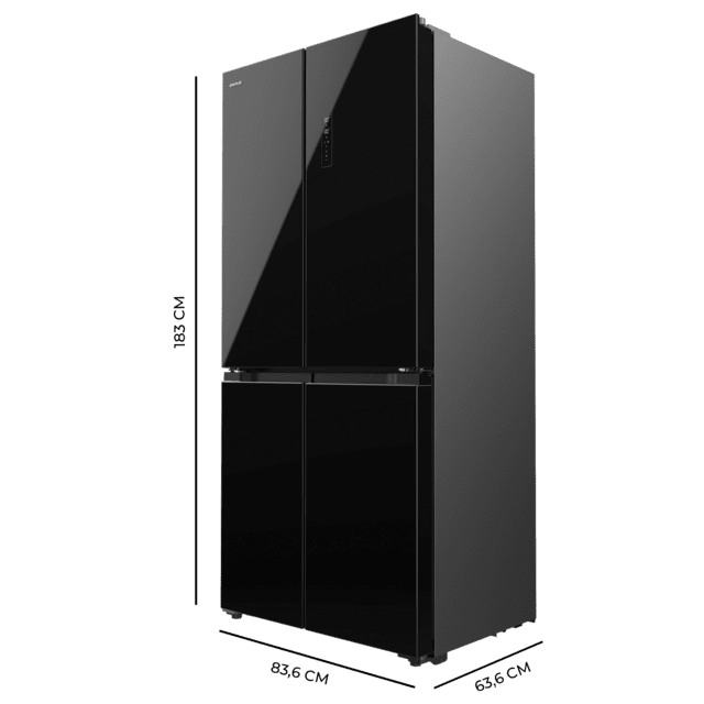 Frigorífico 4 puertas Cecotec Bolero CoolMarket 4D 436 Black Glass E