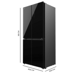 Frigorífico 4 puertas Cecotec Bolero CoolMarket 4D 436 Black Glass E