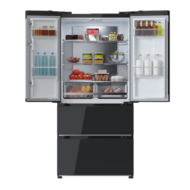 Frigorífico puerta francesa Cecotec Bolero CoolMarket FD 436 Black Glass E
