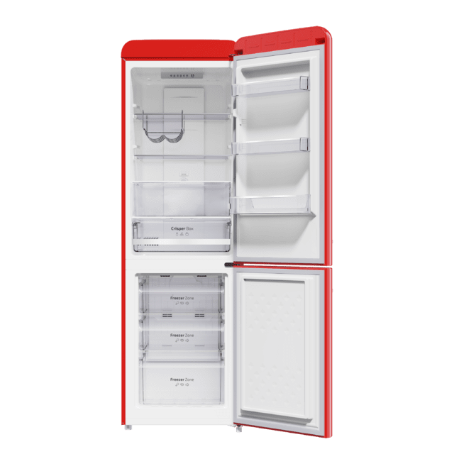 Frigorífico combi retro Cecotec Bolero CoolMarket Combi Origin 231 NF Red E