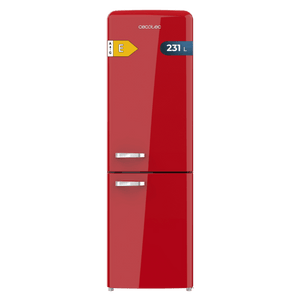 Frigorífico combi retro Cecotec Bolero CoolMarket Combi Origin 231 NF Red E
