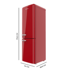 Frigorífico combi retro Cecotec Bolero CoolMarket Combi Origin 231 NF Red E