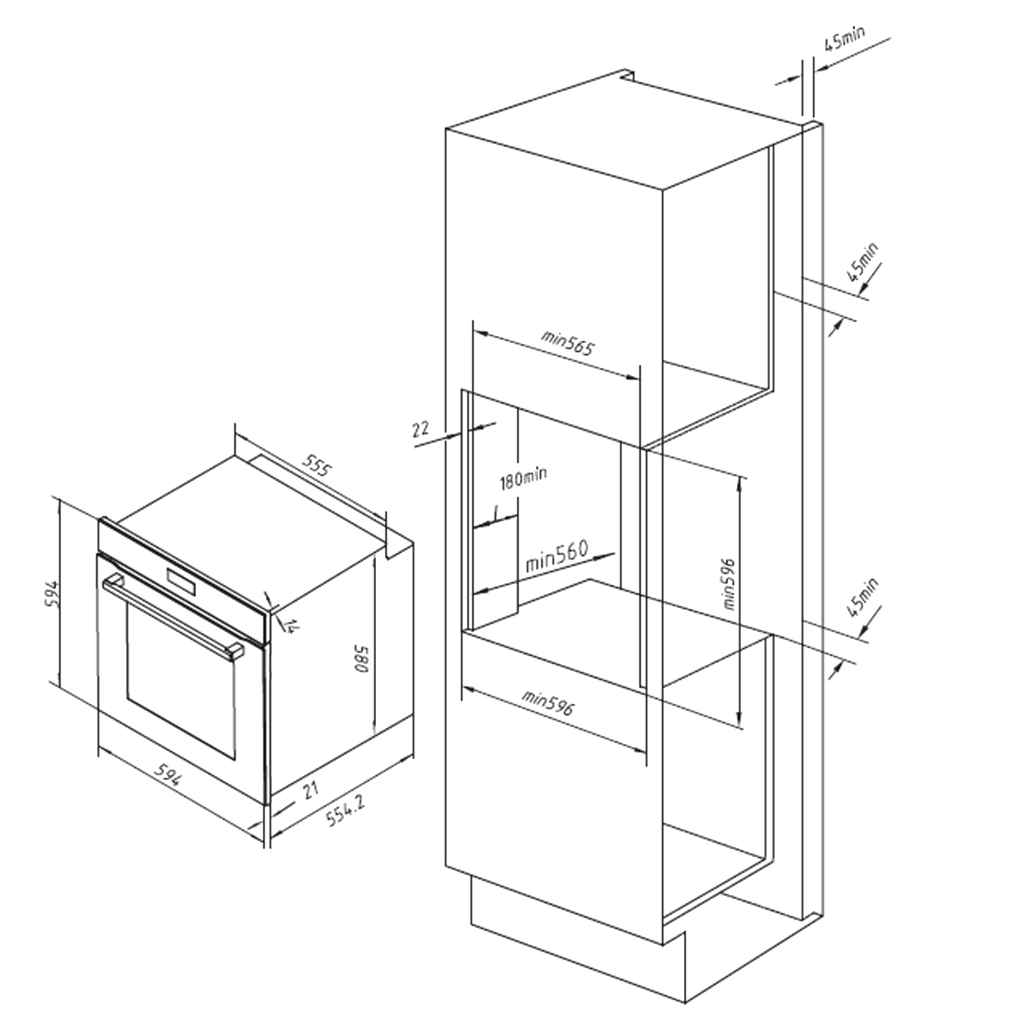 Horno integrable Cecotec Bolero Hexa AF316000 Glass Black A