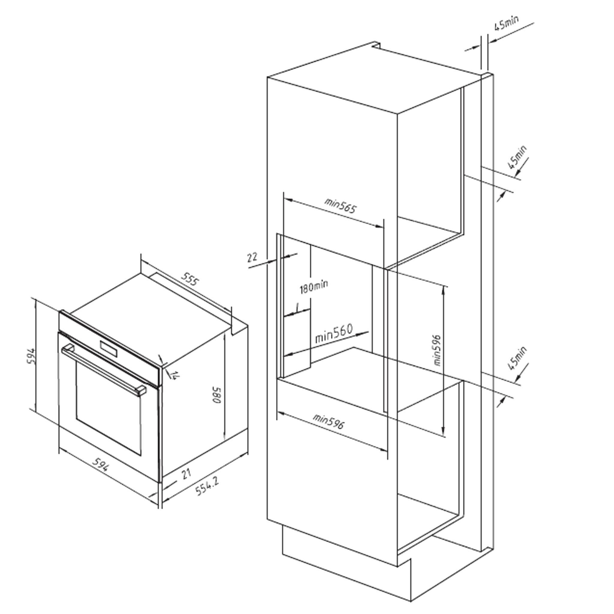 Horno integrable Cecotec Bolero Hexa AF316000 Glass Black A