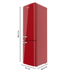 Frigorífico Cecotec Bolero CoolMarket Combi Origin 250 NF Red E