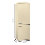 Frigorífico Cecotec Bolero CoolMarket Combi Origin 294+ Beige E