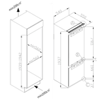 Frigorífico integrable Cecotec Bolero CoolMarket Combi BI-D FLW 267 E