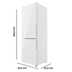 Frigorífico Cecotec Bolero CoolMarket Combi 322 Glass White D
