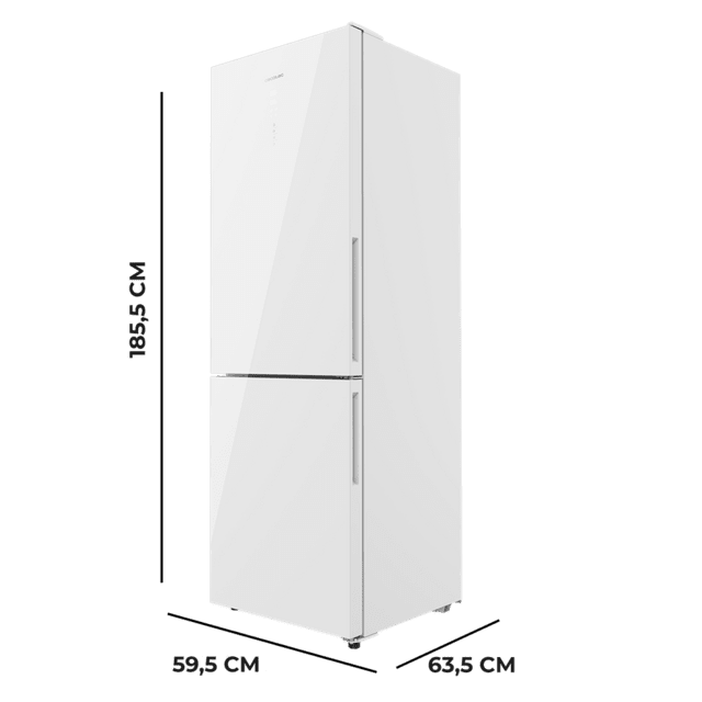Frigorífico Cecotec Bolero CoolMarket Combi 322 Glass White D