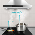 Campana piramidal Cecotec Bolero Flux PT 605500 Inox A++