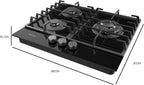Placa de gas Cecotec Bolero Squad G 3200F Glass Black