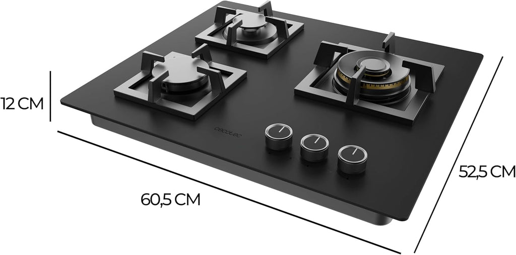 Placa de gas Cecotec Bolero Squad G 3800S Eternal Nano Glass