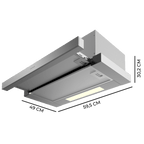 Campana extratora telescópica Cecotec Bolero Flux TLM 606500 Inox A