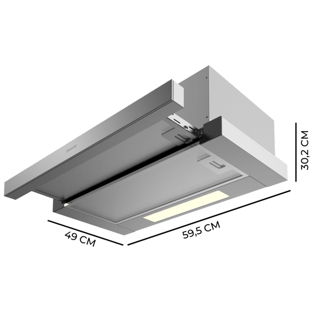 Campana extratora telescópica Cecotec Bolero Flux TLM 606500 Inox A