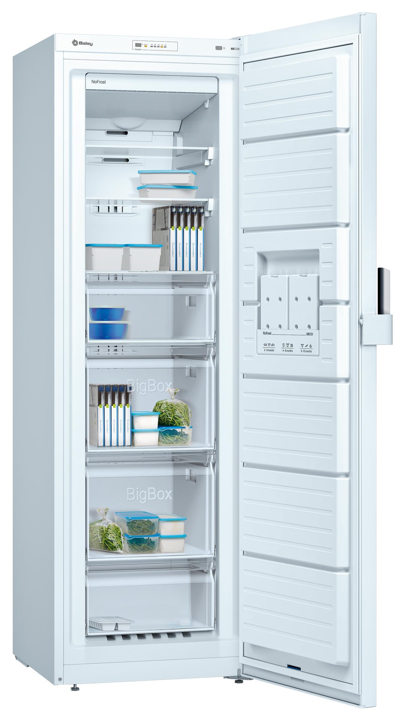 CONGELADOR BALAY 3GFE563WE 1 PUERTA BLANCO 186X60X65 NO FROST CLASE E 242 LITROS CAJON BIGBOX