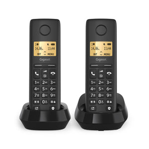 BASIC 100 DUO Teléfono DECT/analógico Identificador de llamadas Negro