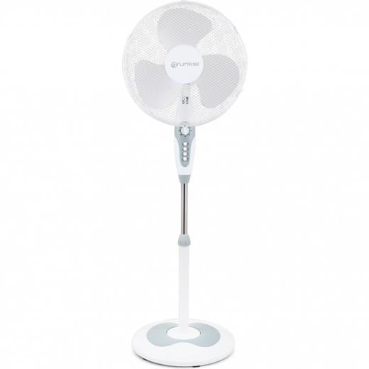 GRUNKEL VENTILADOR DE PIE 50W REGULABLE 3 VELOCIDADES C/TEMPORIZADOR BLANCO