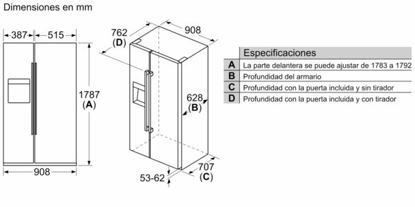 Balay 3FAE494XE Frigorífico americano