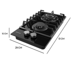 Placa de gas Cecotec Bolero Squad G 2200F Glass Black