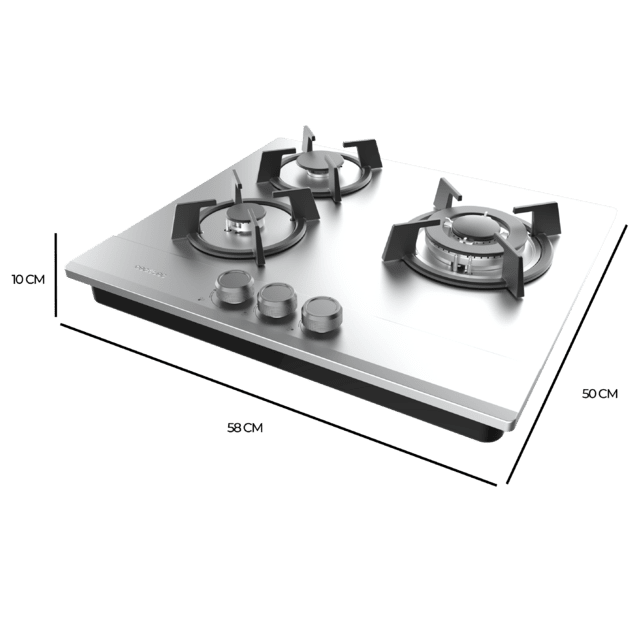 Placa de gas Cecotec Bolero Squad G 3200S Inox