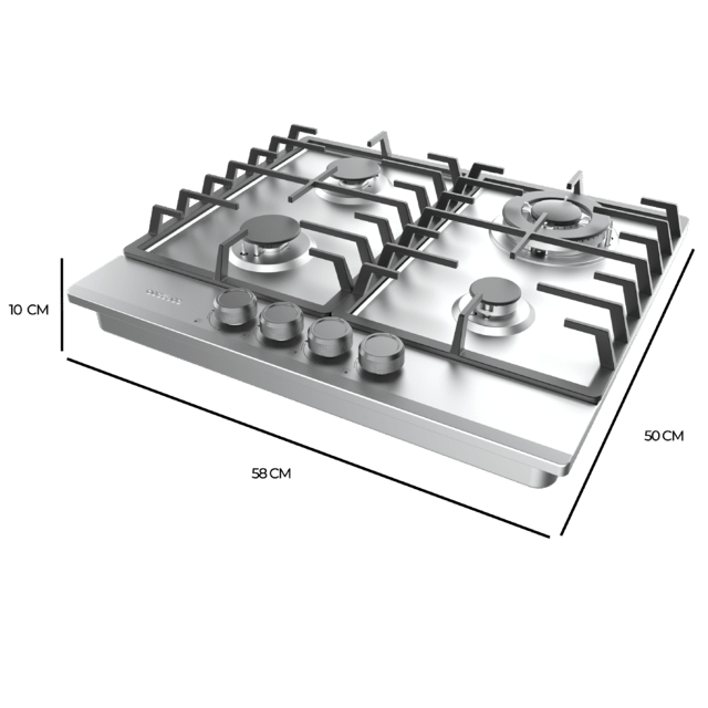 Placa de gas Cecotec Bolero Squad G 4200F Inox