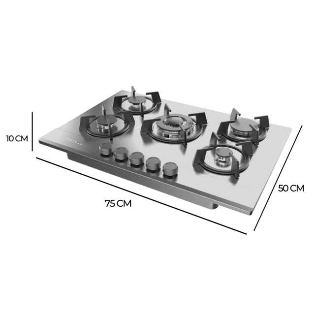 Placa de gas Cecotec Bolero Squad G 5200S Inox