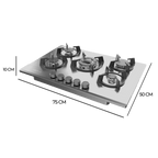 Placa de gas Cecotec Bolero Squad G 5200S Inox