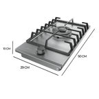 Placa de gas Cecotec Bolero Squad G 1200F Inox