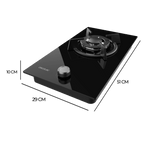 Placa de gas Cecotec Bolero Squad G 1200S Glass Black