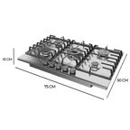 Placa de gas Cecotec Bolero Squad G 5200F Inox